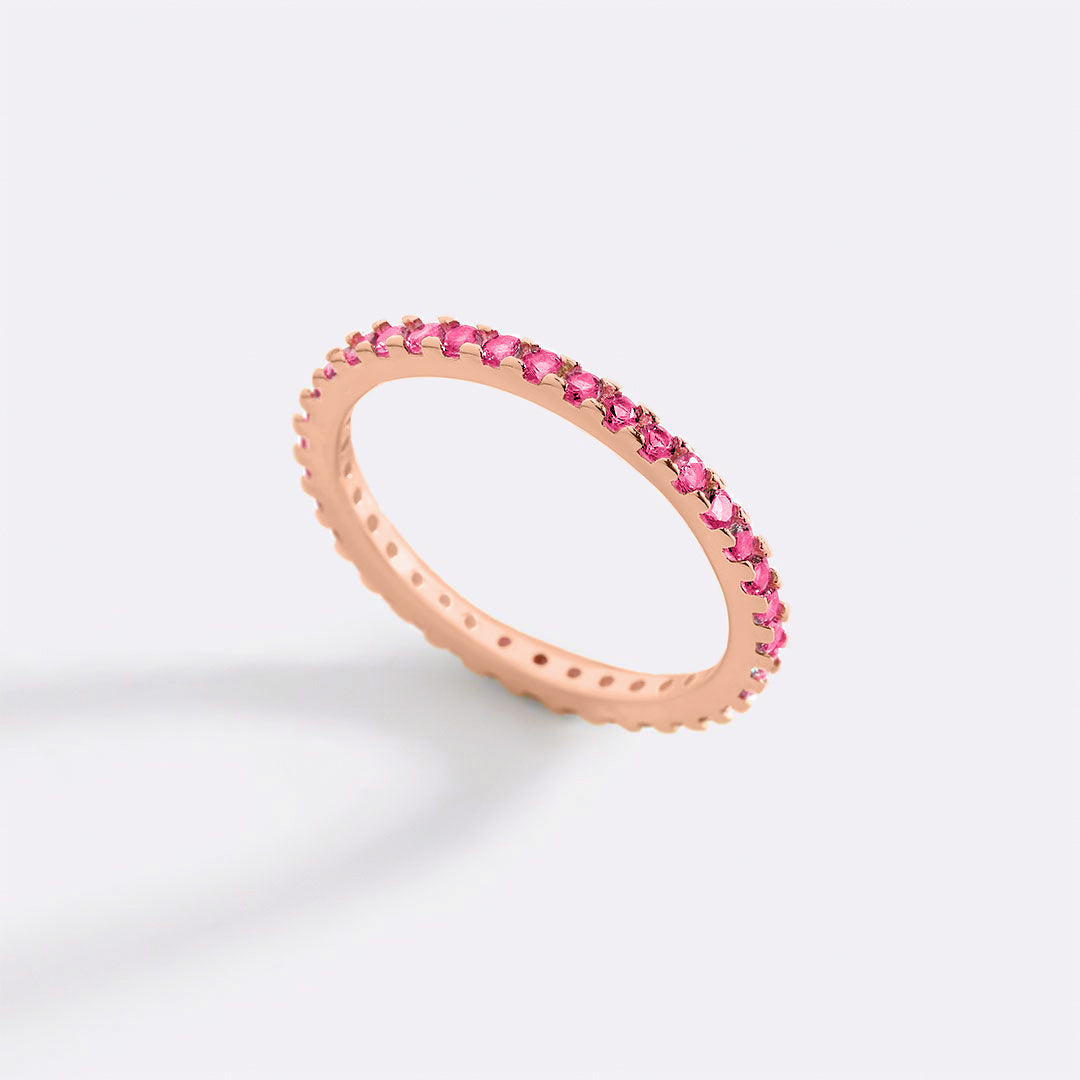 Mint & Lily July Birthstone Eternity Stacking Ring