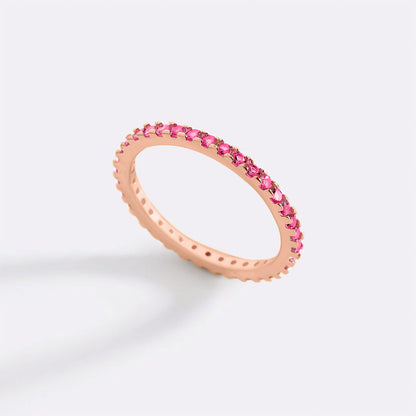 Mint & Lily July Birthstone Eternity Stacking Ring