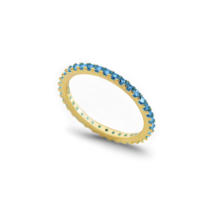 Mint & Lily March Birthstone Eternity Stacking Ring