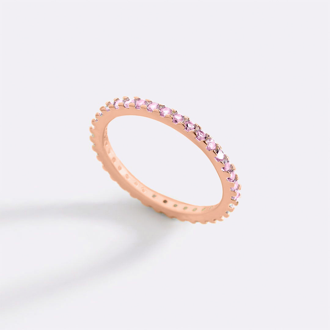 Mint & Lily October Birthstone Eternity Stacking Ring