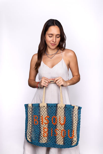 Bisou Bisou Macrame Jute Tote