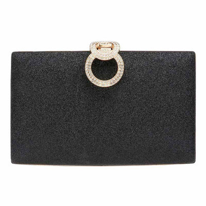 Shimmery Evening Clutch Crossbody Bag