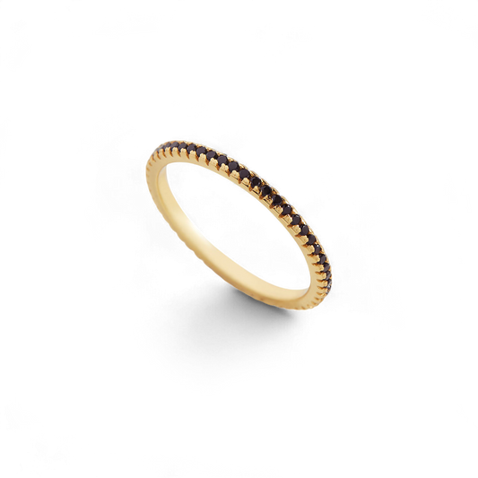 Mint & Lily Black Diamond Eternity Stacking Ring