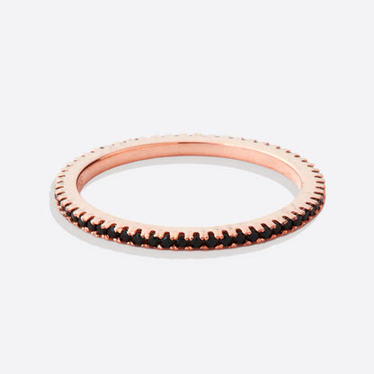 Mint & Lily Black Diamond Eternity Stacking Ring