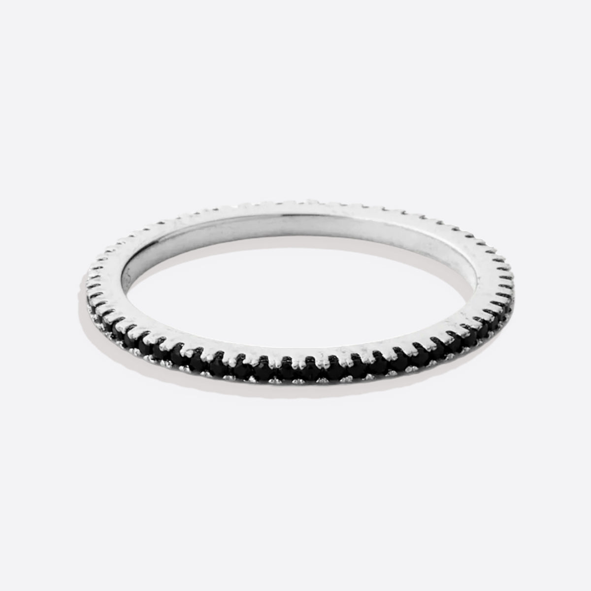 Mint & Lily Black Diamond Eternity Stacking Ring