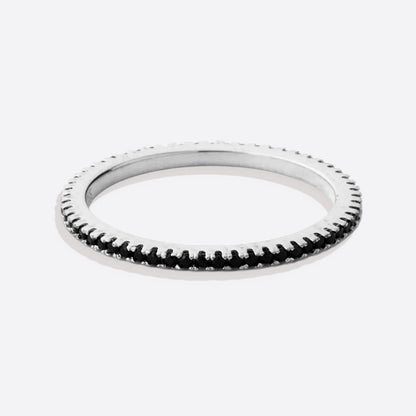 Mint & Lily Black Diamond Eternity Stacking Ring