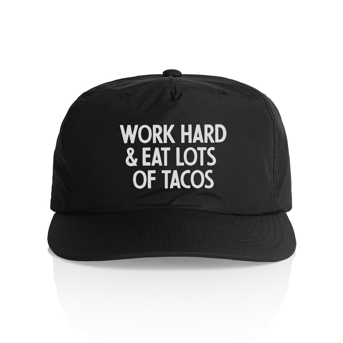 Frankie Jean Work Hard & Eat Tacos Nylon Snapback