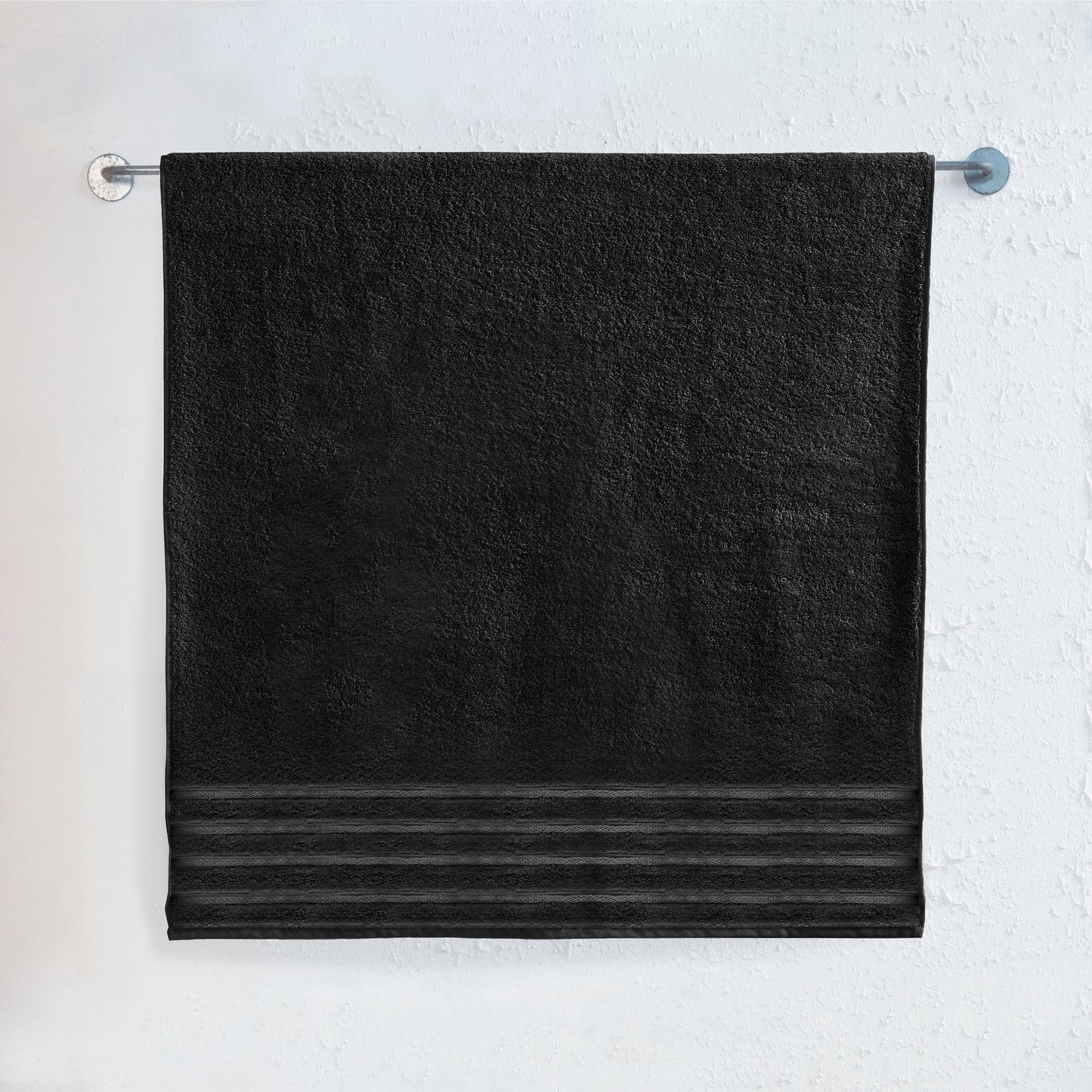 Elegant Comfort 1-Piece Premium Turkish Cotton 4 Lines Stripe Jumbo Towel, 35x 70 inch