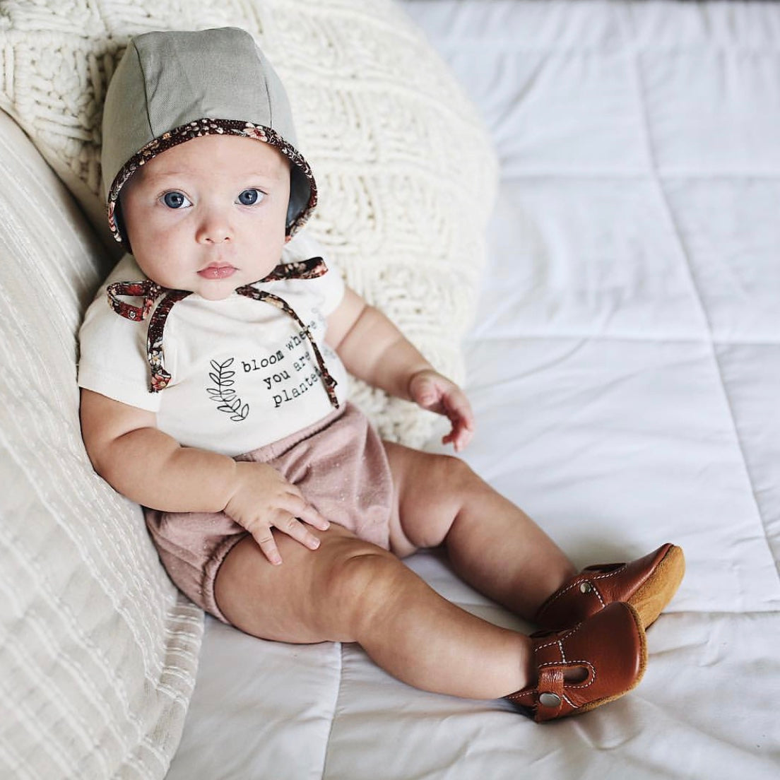 Tenth & Pine Bloom Where You Are Planted Organic Cotton Baby Bodysuit