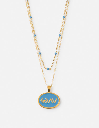 Elevated Faith Blue Highs and Lows Necklace Set