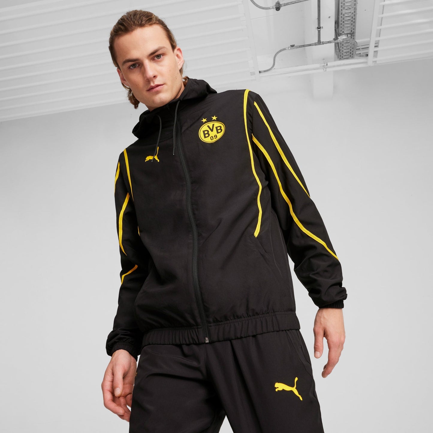 Puma Men's Bvb Prematch Woven Jacket Jackets