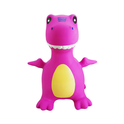 BounceZiez Inflatable Bouncy Ride-On Hopper with Pump - Purple Dino