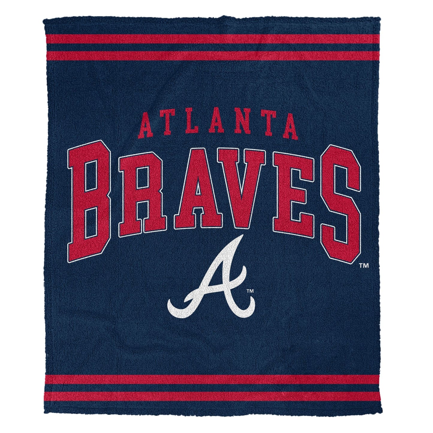 Atlanta Braves MLB Vintage Arch Cozy Knit Blanket - 510 Gsm - Hanger Pkg