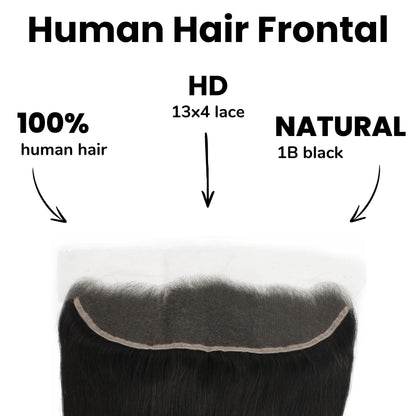 Brazilian Straight 13x4 HD Lace Human Hair Frontal