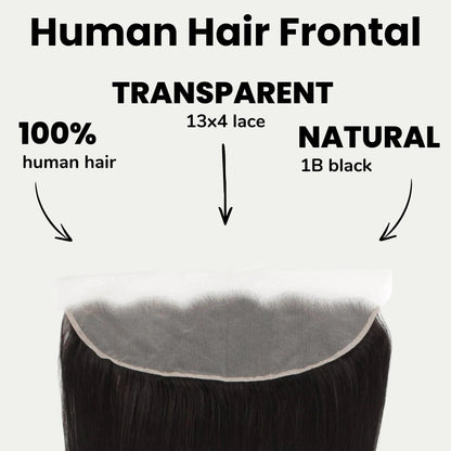 Brazilian Straight 13x4 Transparent Lace Human Hair Frontal