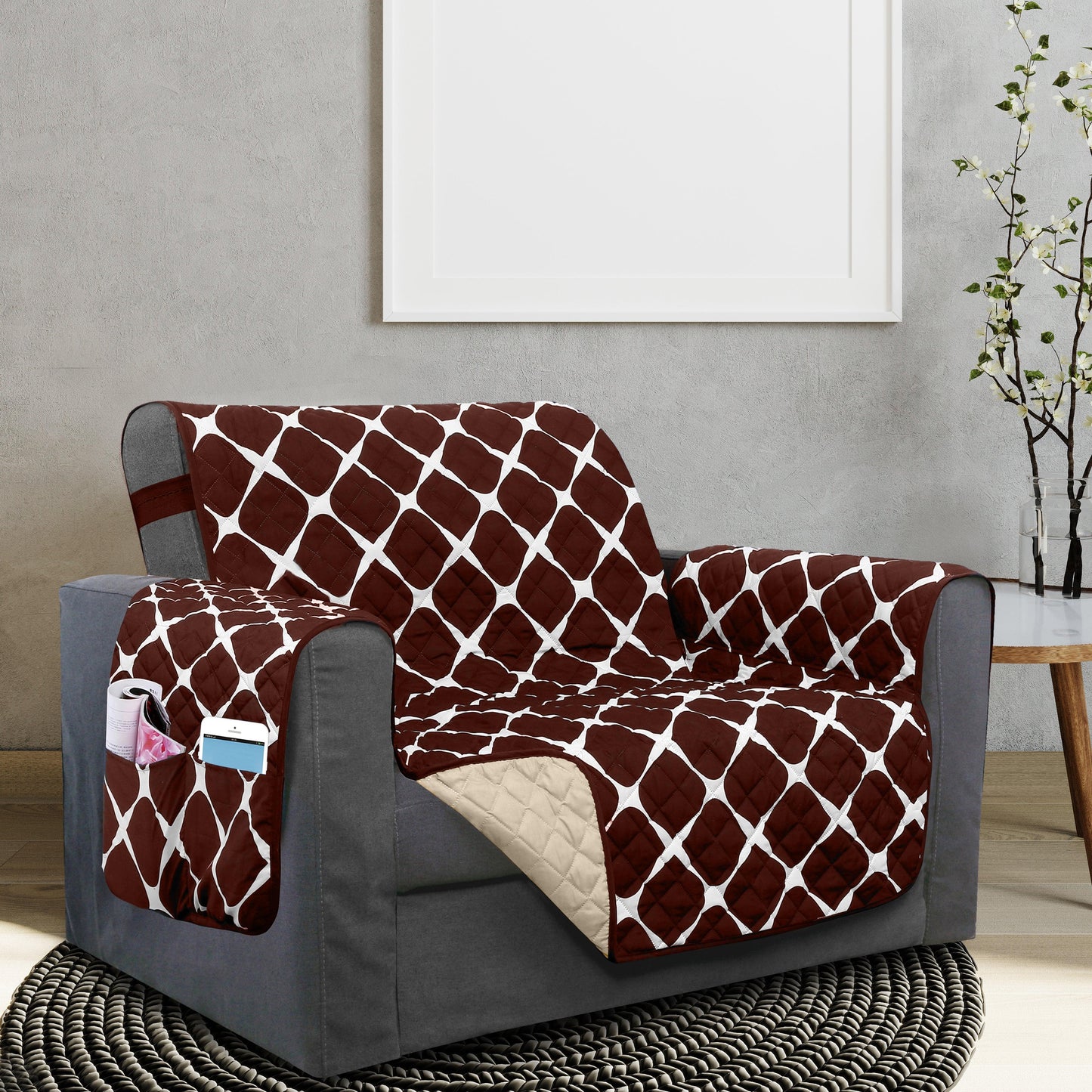 Elegant Comfort Bloomingdale Design Reversible Smart Furniture Protectors