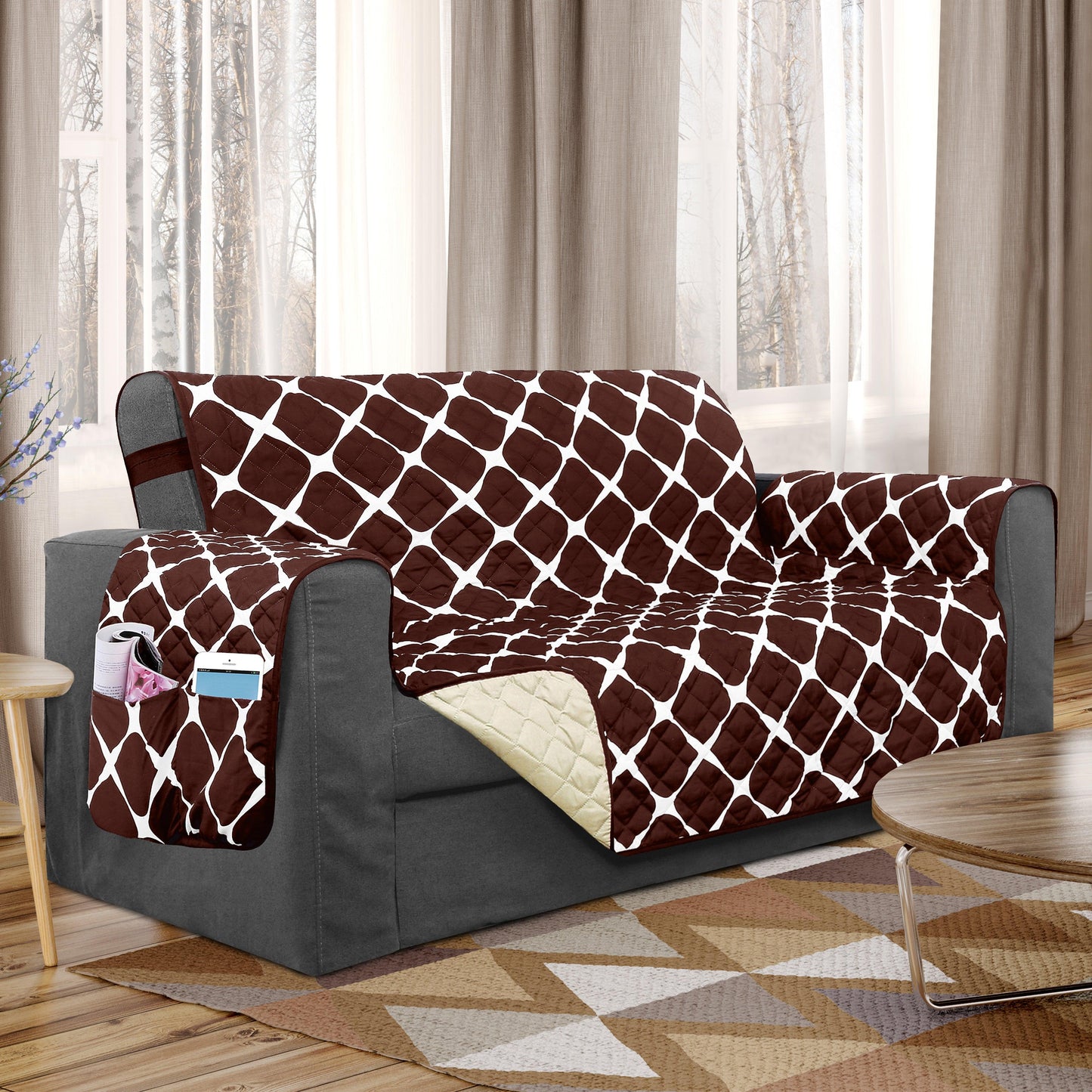 Elegant Comfort Bloomingdale Design Reversible Smart Furniture Protectors