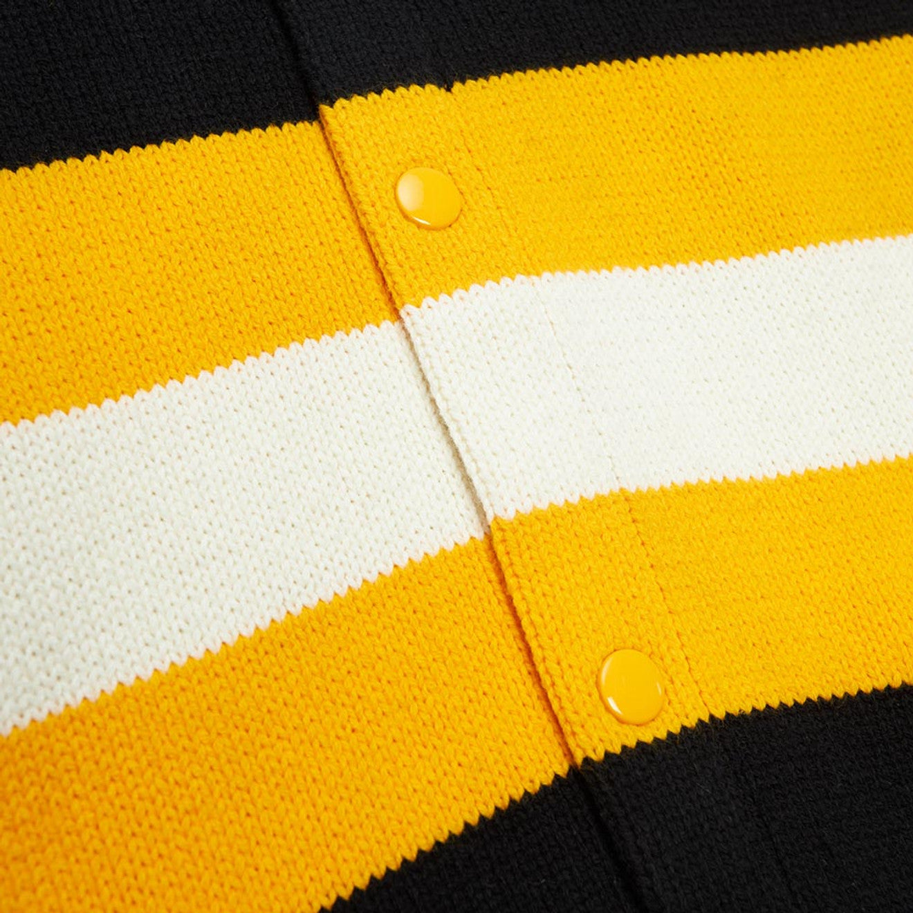 Mitchell & Ness Men's NHL 100Th Anniversary Striped Cardigan Sweater Bruins