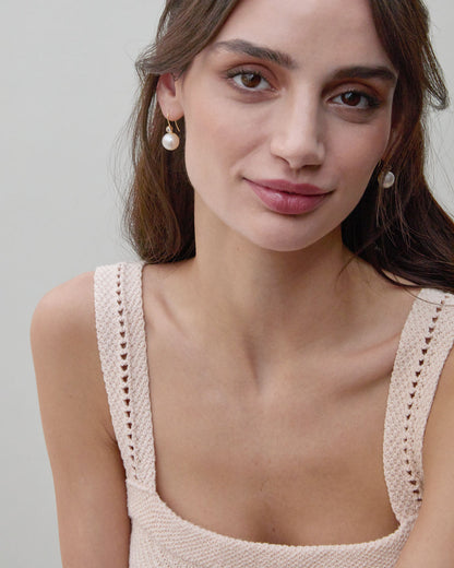 By My Side Pearl Drop Earrings