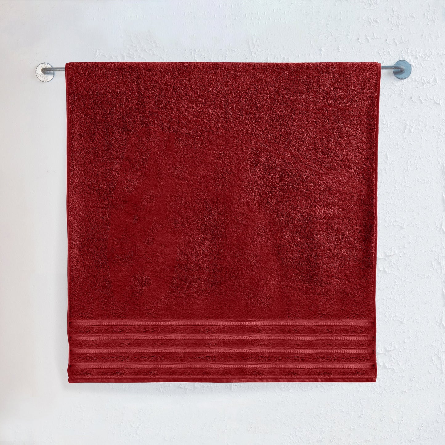 Elegant Comfort 1-Piece Premium Turkish Cotton 4 Lines Stripe Jumbo Towel, 35x 70 inch