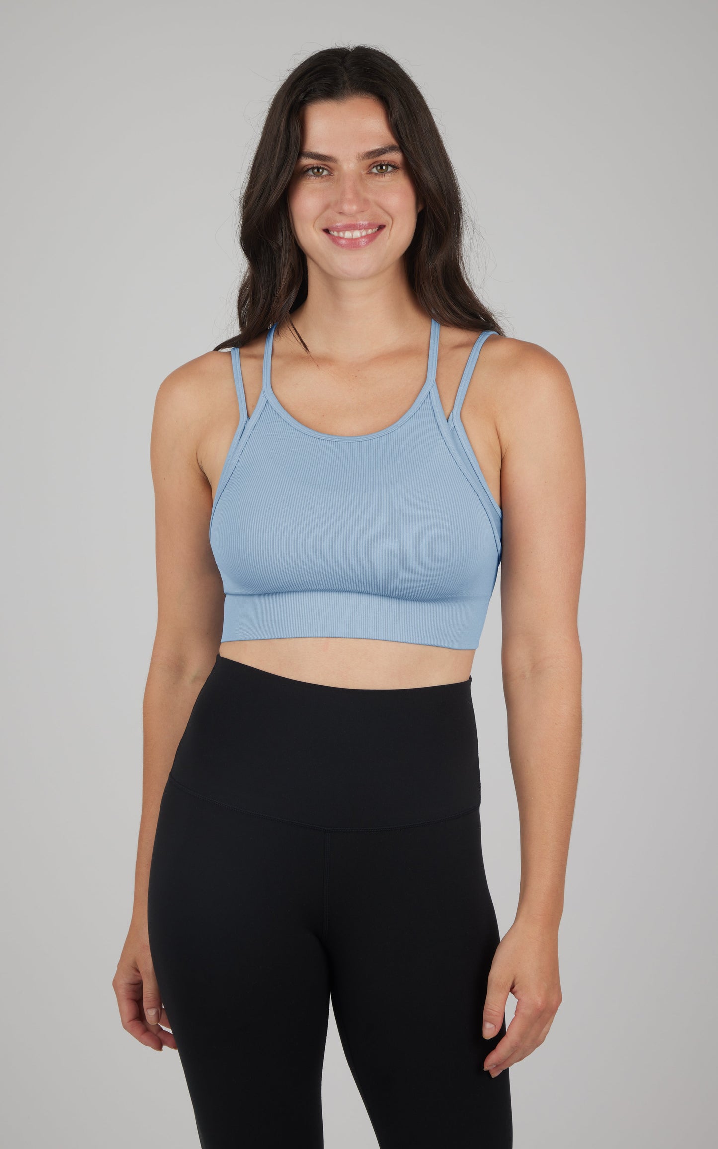 Ribbed Seamless Double Layer Bra