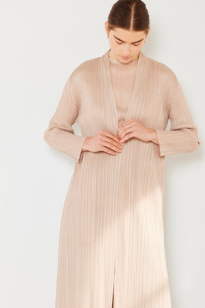 Marina West C02LG Pleated Long Sleeve Cardigan Duster