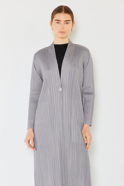 Marina West C02LG Pleated Long Sleeve Cardigan Duster