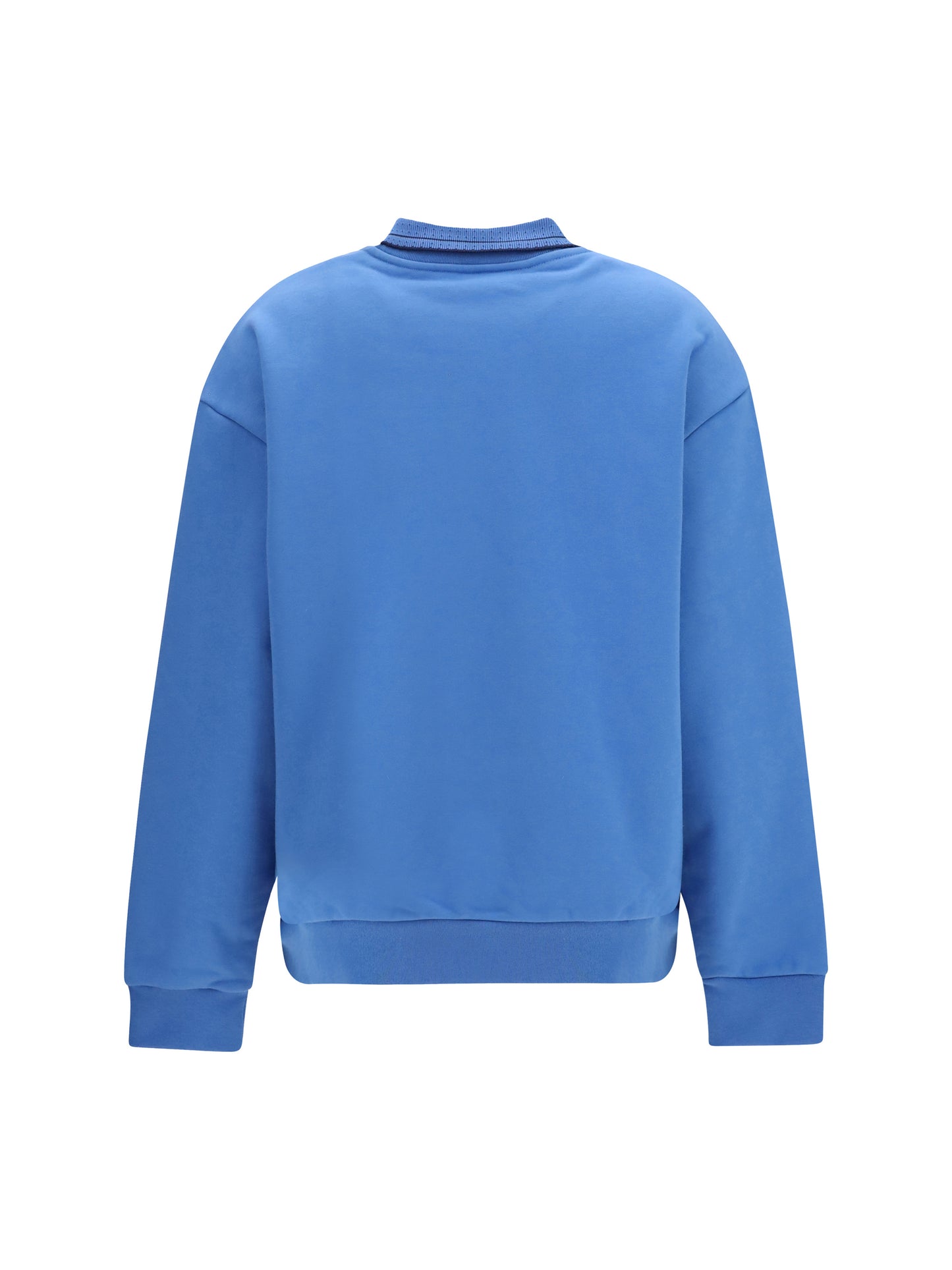 Crewneck Sweatshirt With Collar Light Blue
