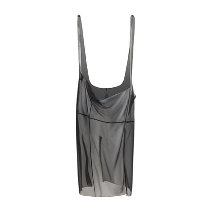 Midi Skirt Cigaline With Suspender Straps, Black