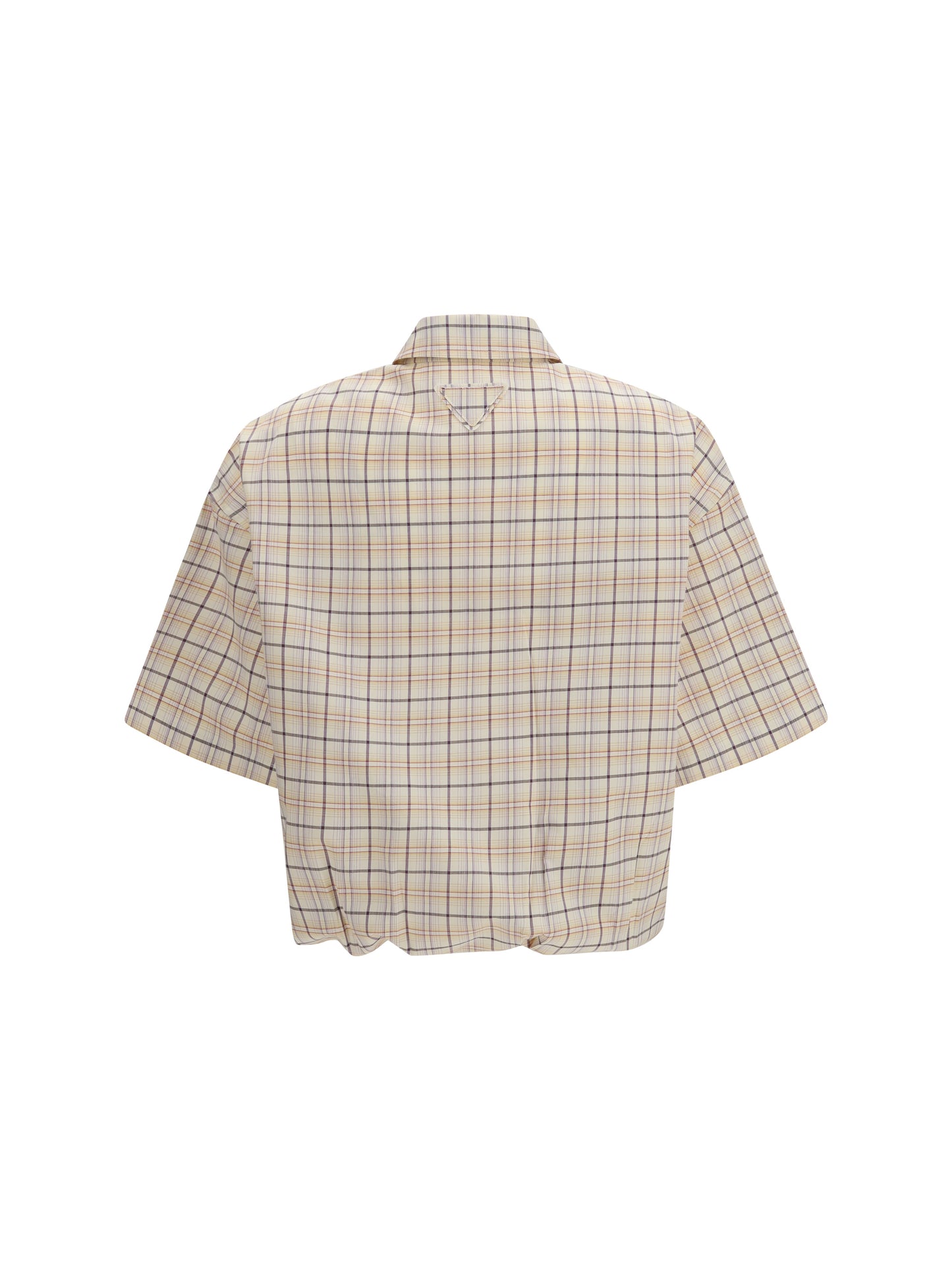 Shirt Checked Poplin Natural/Lilac