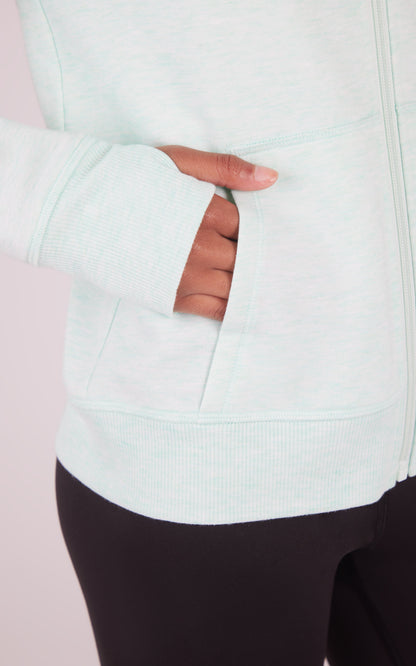 Girls Brushed Full Zip Hooded Jacket