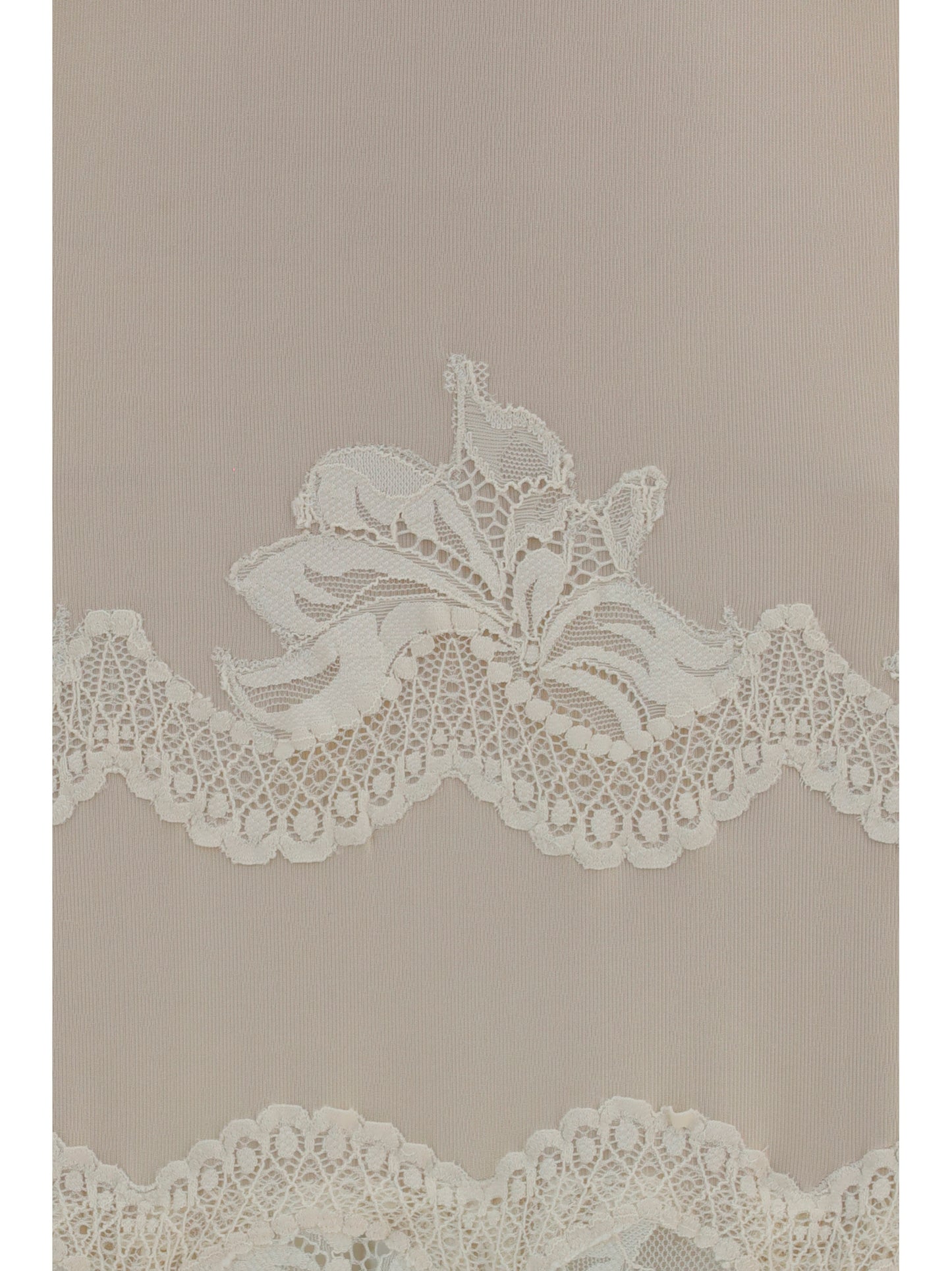 Dress, Lace and Jersey, Ivory