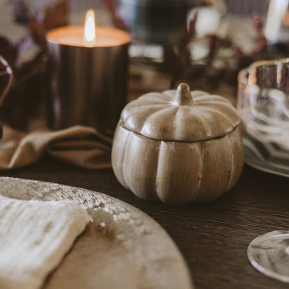 Pumpkin Spice Soy Candle - Ceramic Pumpkin Jar - 8 oz