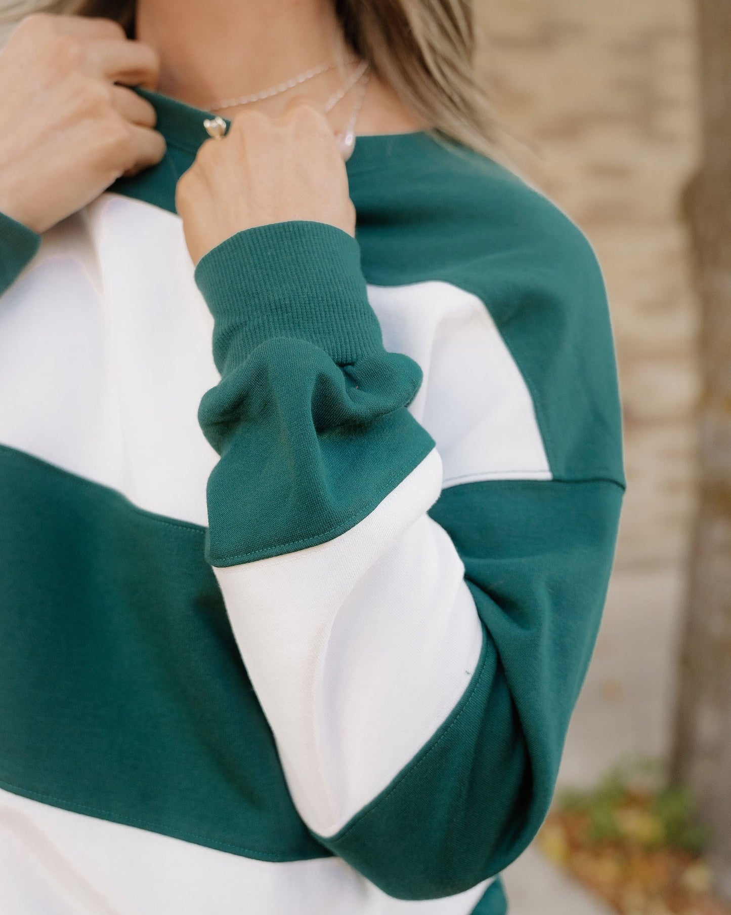 Mia Drop Shoulder Baggy Top - Evergreen