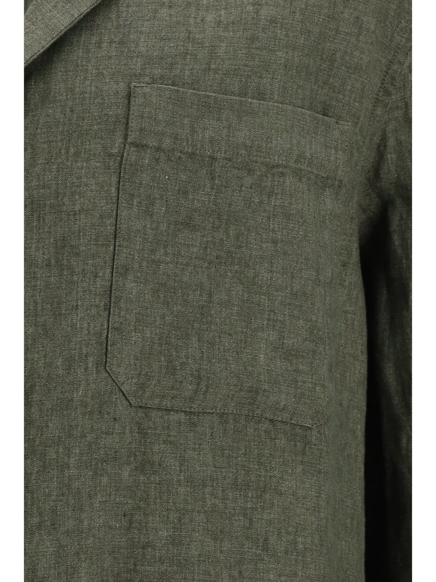 Shirt Serafino Linen Olive