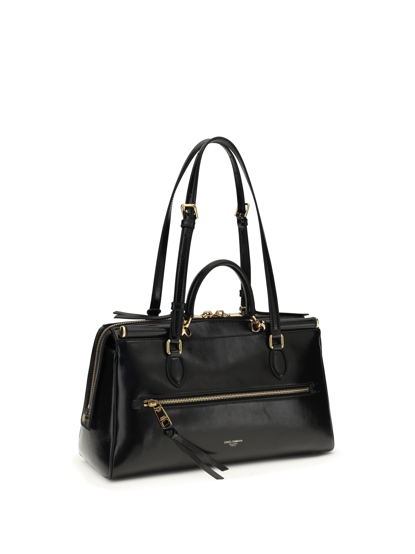 Handbag Vittoria Black/Brass