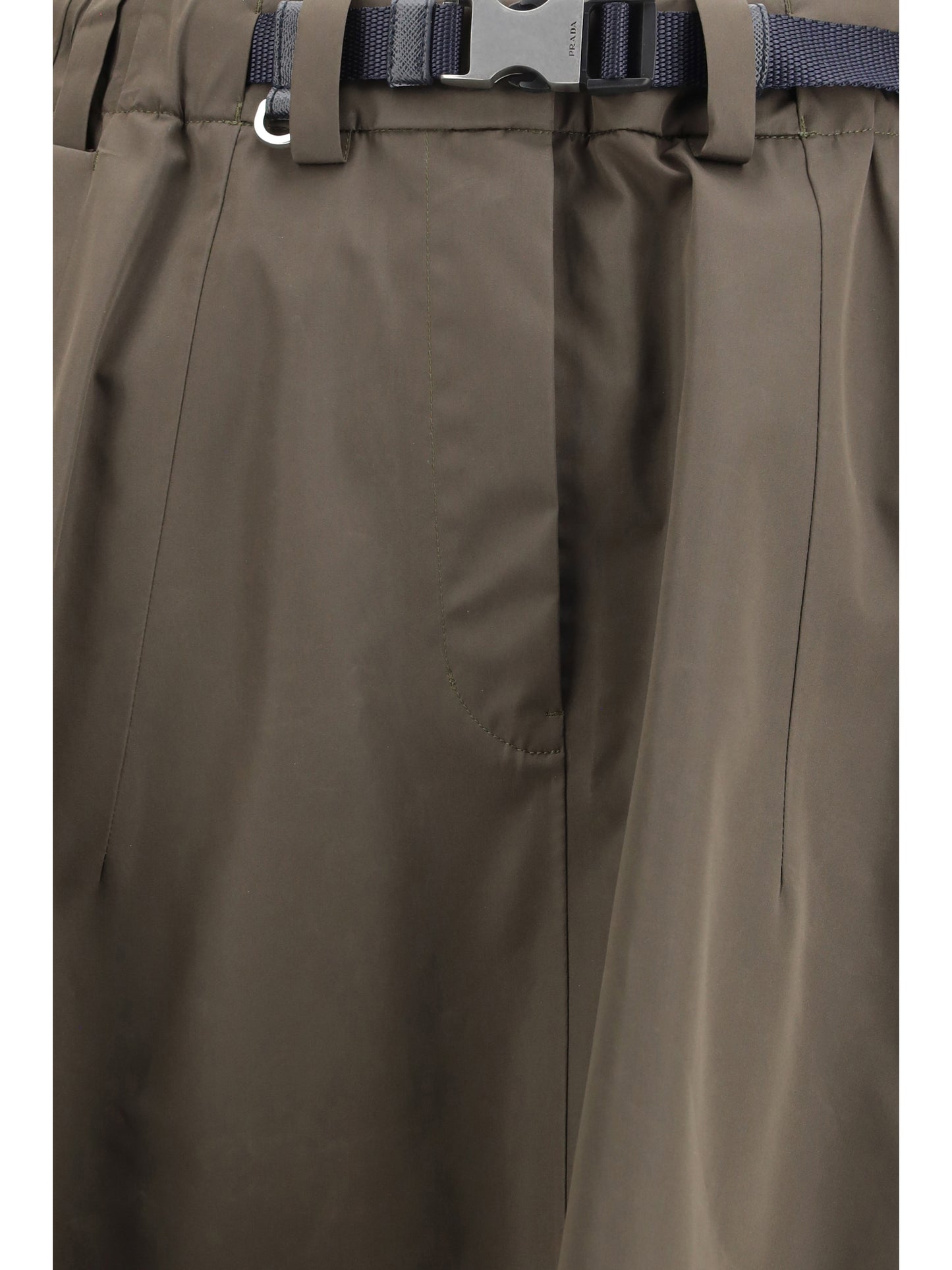 Midi Skirt in Camouflage Nylon