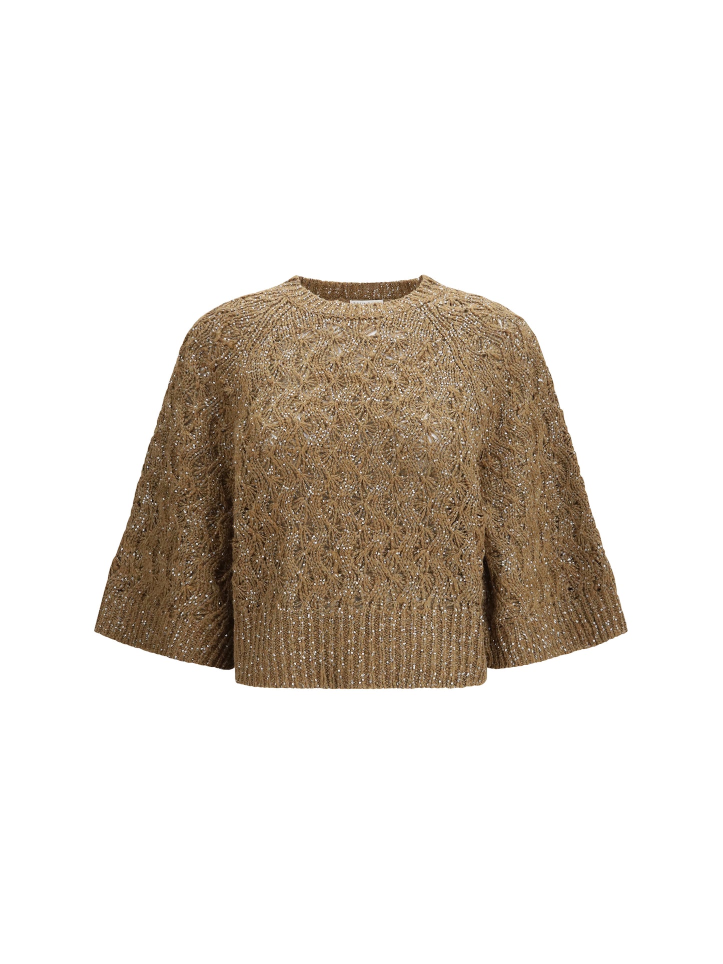 Open-Knit Sweater Sesame/Camel