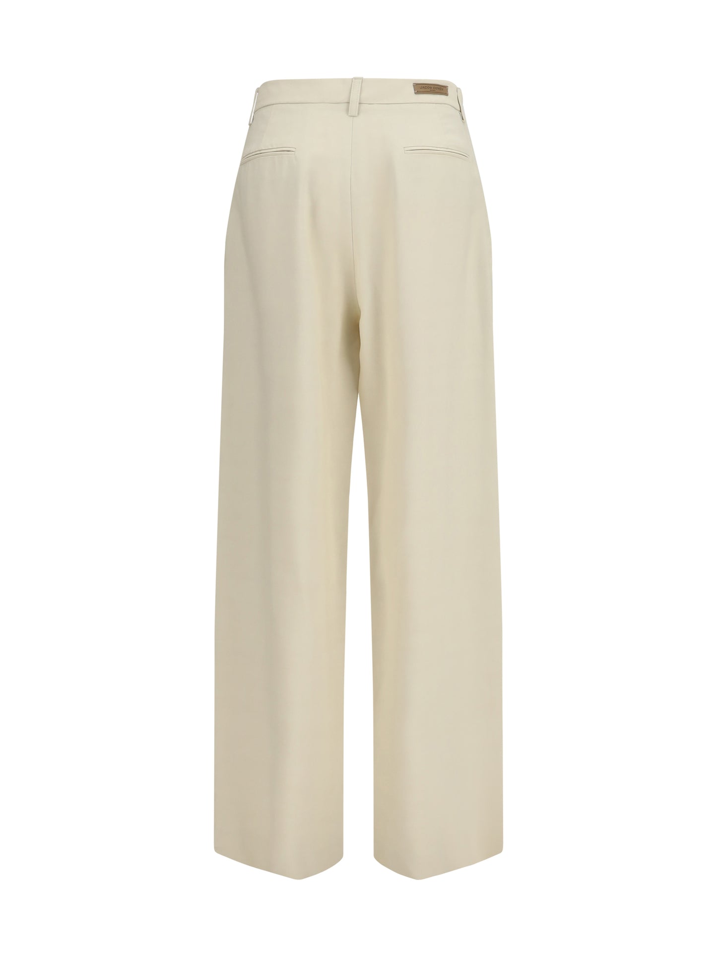 Wide Leg Canvas Pants Light Beige