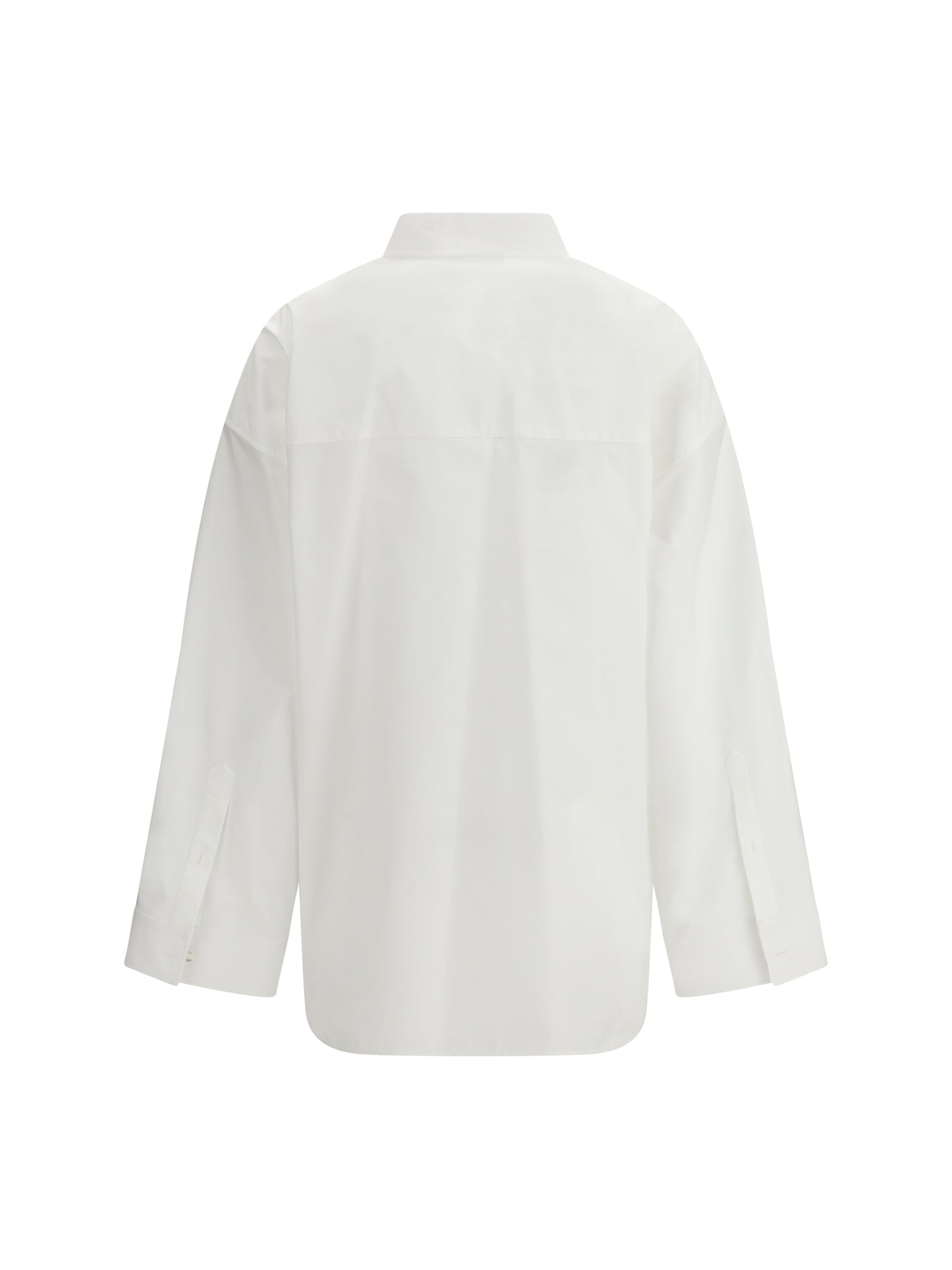 Shirt Lace-Up Cotton White