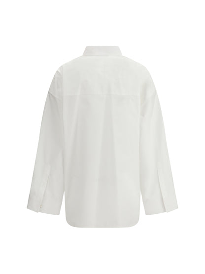 Shirt Lace-Up Cotton White