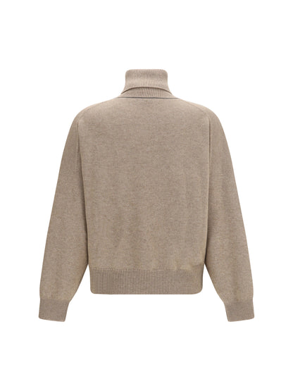Sweater Turtleneck Cashmere Brown