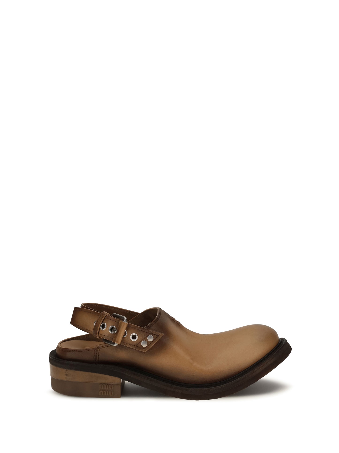 Mules Foule Tan Leather