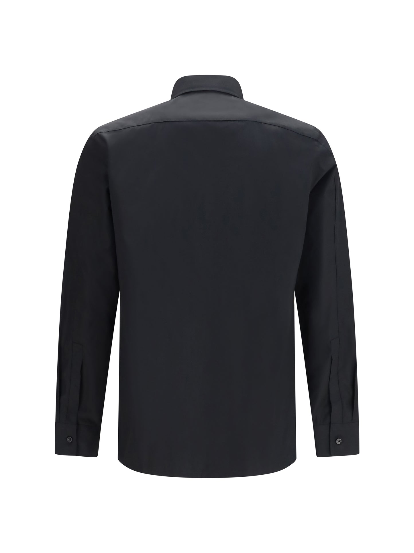 Shirt Poplin Embroidered Black