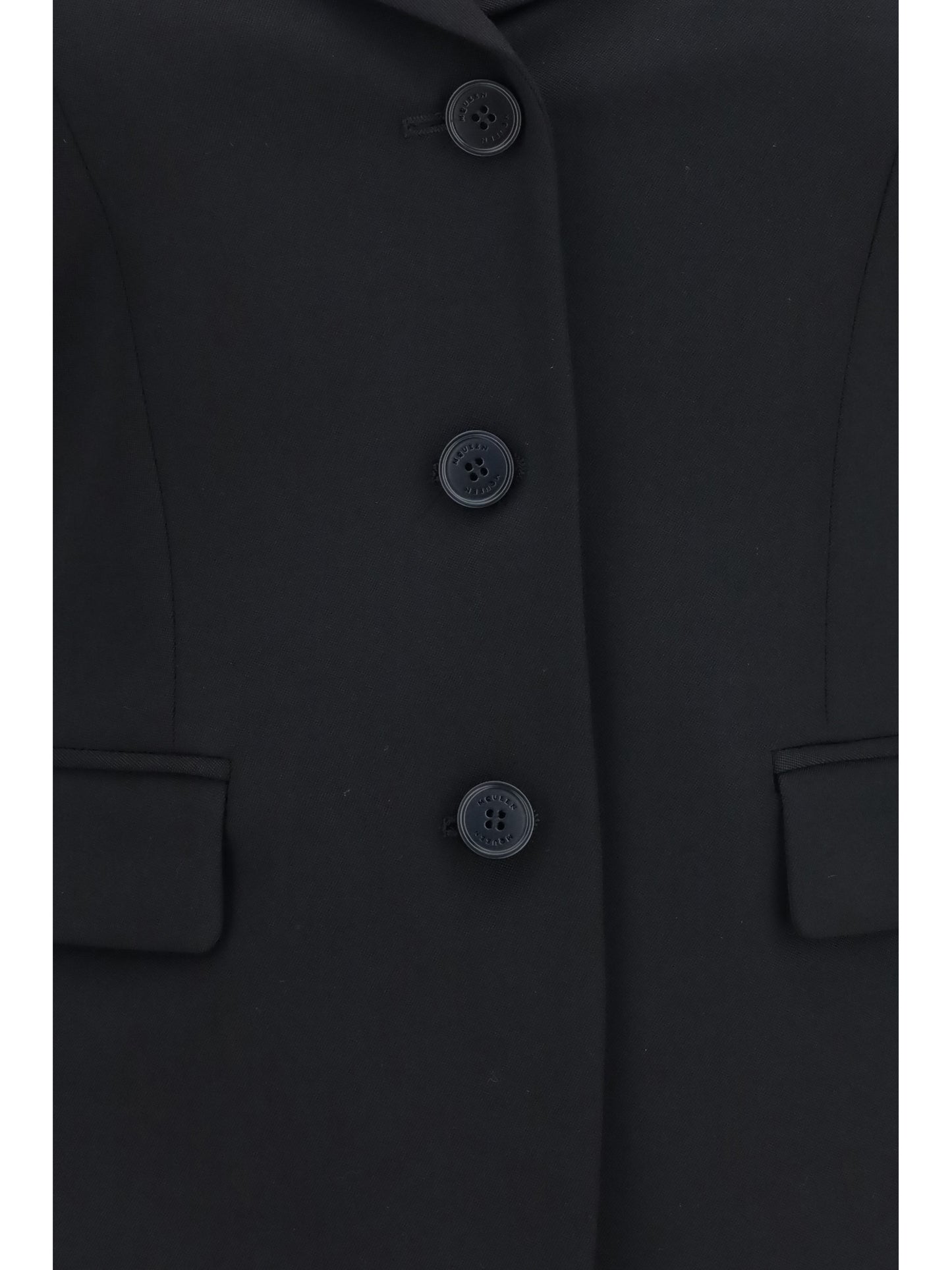Jacket Off-Shoulder Black Merino Wool