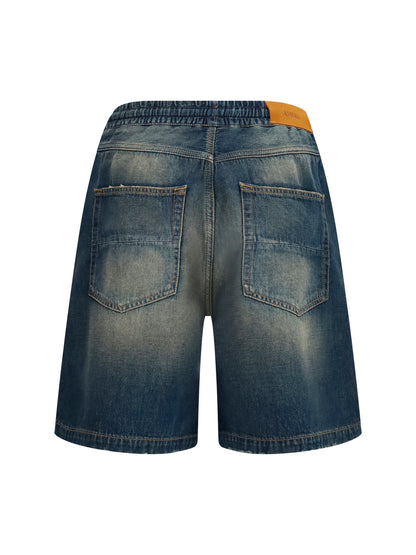 Shorts Drawstring Denim Sandstone