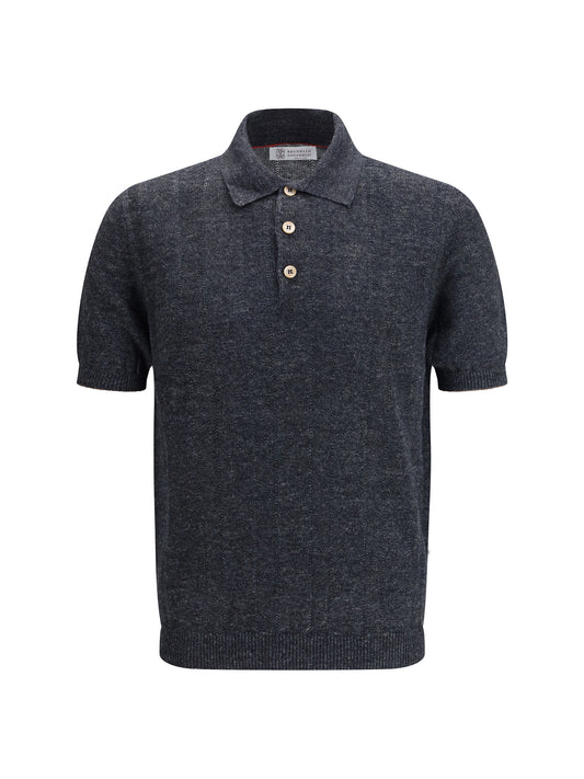 Cotton Polo Shirt Lignite/Hazelnut