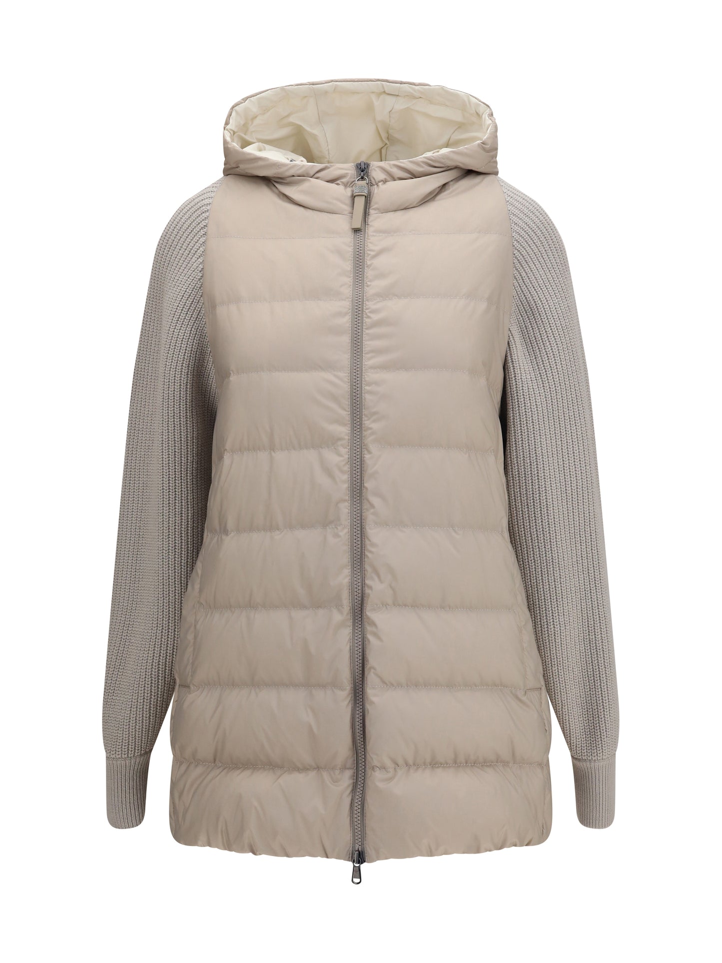 Puffer Jacket Monili Chain Dove Grey