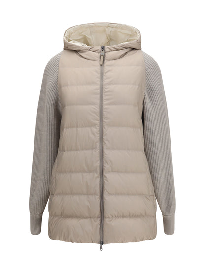 Puffer Jacket Monili Chain Dove Grey