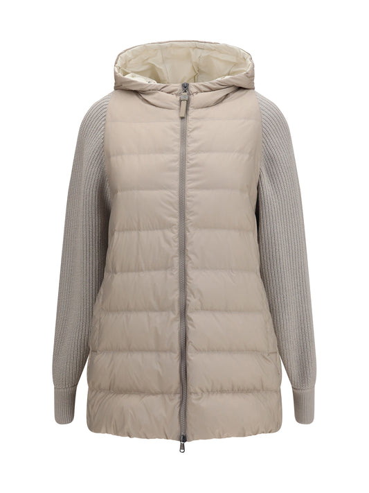 Puffer Jacket Monili Chain Dove Grey